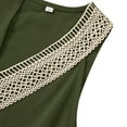 thumbnail image 4 of Combinaison Courte d'Été Boho Sans Manches Col en V Combinaison Rayée avec Ceinture, 4 of 6