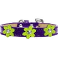 thumbnail image 1 of Metallic Flower Ice Cream Collar Purple With Metallic Lime Green Flowers Size 12, 1 of 1