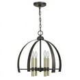 thumbnail image 3 of Cal Lighting Utica 4-Light Metal Chandelier in Antique Brass/Bronze, 3 of 3