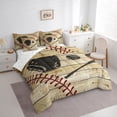 thumbnail image 3 of Castle Fairy Teens Boys Girls Retro Gamer Baseball 7 Pieces Bedding Comforter Set,Sport Theme Full Bedding Set Lightweight,Rustic Cabin Fitted Sheet Flat Sheet,Super Cozy Room Decor, 3 of 8