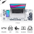 thumbnail image 5 of Long Mouse Pads for Desk,Blue Christmas Snowflake Pattern Desk Mats on Top Of Desks, Desk Mouse Pad Extra Large with 3mm Non-Slip Base and Stitched Edge for Gaming,Office,Work,Home 31.5x11.8in, 5 of 5