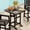 Black, variant on All-Weather HDPE Patio Bar Table – 31.5'' Square, Bar Height, Umbrella Hole – Durable Bistro Table for Balcony, Garden, Poolside, Backyard – Brown