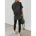 thumbnail image 2 of QWZNDZGR Womens Button Down Shirts V Neck Loose Casual Shirt, 2 of 7