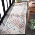 thumbnail image 3 of SAFAVIEH Cabana Carina Geometric Indoor/Outdoor Runner Rug, Red/Blue/Multi, 2'2" x 9', 3 of 14