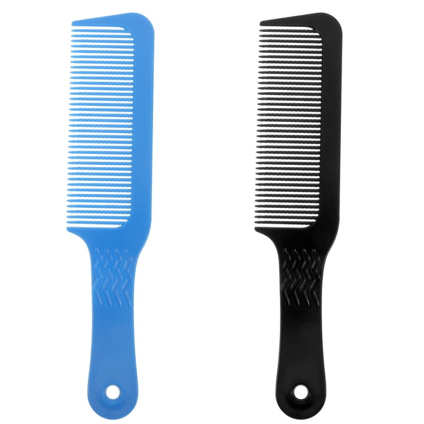 2 unids Combs antiestáticos peinadores peinadores de plástico portátil peines de peluquería para tienda de hogar (patrón de identificación al azar)