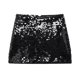 thumbnail image 4 of HH TRAF Falda corta de verano para mujer, estilo informal, con lentejuelas, cintura alta, cremallera trasera, estilo urbano, 4 of 5