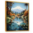 thumbnail image 2 of Designart "Reflecting The Volcanic Majesty" Volcano Floater Framed Canvas Art Print, 2 of 5