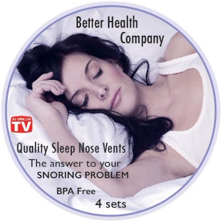 Quality Sleep Nose Vents -Set of 4 - Less Snoring - Better Breathing - Free Travel Case - 4 Sets
