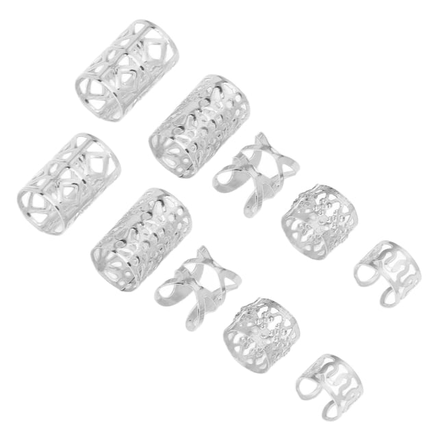 Hair Jewelry Rings, Hair Dreadlocks Beads Easy To Use For Wedding Gold,Silver