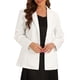 thumbnail image 2 of Blazers Casual INSPIRE CHIC para Mujer con Manga Larga, Solapa, Abierto Frontal, Botones y Bolsillos, Chaquetas de Trabajo XL Blanca, 2 of 6
