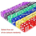 thumbnail image 2 of GFDYREE 50 Pieces Game Dice Set 5 Translucent Colors Dés Square Corner Dice with Free Pouch, 2 of 7