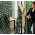 thumbnail image 5 of Soimoi Green Cotton Poplin Fabric Polka Dots Print Fabric by Yard 56 Inch Wide, 5 of 7