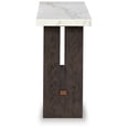 thumbnail image 6 of Signature Design by Ashley Burkhaus Sofa Table, Natural Marble Top, Dark Brown Oak Console for Living Room, 6 of 9