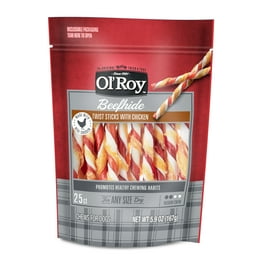 Ol Roy Porkhide Natural Smoked Flavor Twists 22 oz 20 Count Dry Walmart