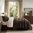 thumbnail image 3 of EVERGRACE Velvet Quilt Set California King 118'' x 106'', Luxurious Soft Striped Channel Bedding Set, Lightweight Velvet Comforter for All Season, Oversized Bedspread Coverlet with 2 Shams, 3 of 8