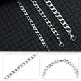 thumbnail image 4 of 5/7/9/MM Gold Silver Punk Gothic Cool Heavy Link Cuban Chain Stainless Steel Necklace Metal Collar 60CM WIDTH 7MM, 4 of 8