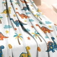 thumbnail image 3 of White Dinosaurs Palms Stars Pattern Blanket,Comfortable Soft Lamb Wool Throw Blanket,All Season,Warm Lightweight Blankets for Sofa Bed Couch Living Room Chair,60"x80", 3 of 4