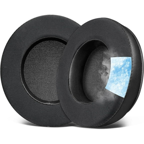 SOULWIT Cooling Gel Earpads Replacement for OneOdio Pro-10/Pro-30/Pro-50/Studio HiFi/Studio Pro-C Y80B/Monitor 60 Headphones, Ear Pads Cushions with High-Density Foam, Ice Silk Fabric - Black