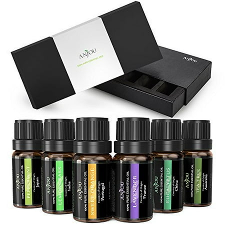 10 Ml Sampler - Anjou Essential Oils Set Anjou 100 Pure Top 6 Aromatherapy Oils Basic Sampler Gift Kit, 6 / 10 ml