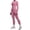 Pink, variant on Telankuip Womens Two Piece Workout Outfits Long Sleeve Full Zip up Lightweight Athletic Jacket with Thumb Holes Matching Stretchy Seamless Leggings Fashion Solid Color Gym Sets Pink XL