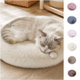 Soft Mat For Rabbit 18In Soft Rabbit Plush Round Pet Cushion Pad Multi Purpose Sleeping Mat ...