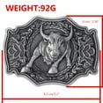 thumbnail image 3 of Big Cowboy Belt Buckle Long Horn Belt Buckle Vintage Western Belt Buckle Metal Belt Buckle For Men Cowgirl Buckle, 3 of 9