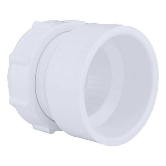 PVC Female Trap Adapter with Nut and Washer, Hub x Socket, 1-1/2 in Pipe Size