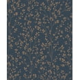 thumbnail image 2 of Blue Minimalist Tropical Leaves Printed Non-Woven Non-Pasted Textured Wallpaper 57 Sq. Ft., 2 of 3