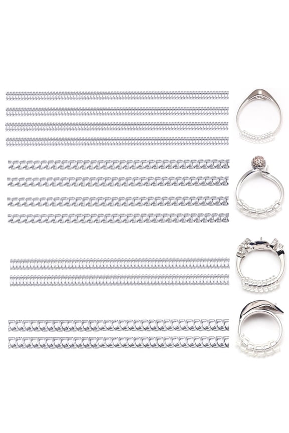 Ring Sizers for Loose Rings Women Men 12 pack, Silicone Ring Size Adjuster, Clear