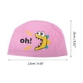 thumbnail image 4 of Unique Bargains 1 Pc Knitted PU Elastic Cartoon Letter Swim Cap Pink, 4 of 6