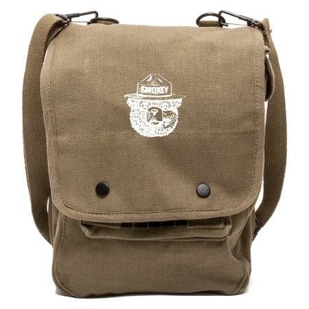 Grab A Smile Smokey Bear Canvas Crossbody Travel Map Bag (The Best Travel Bag)