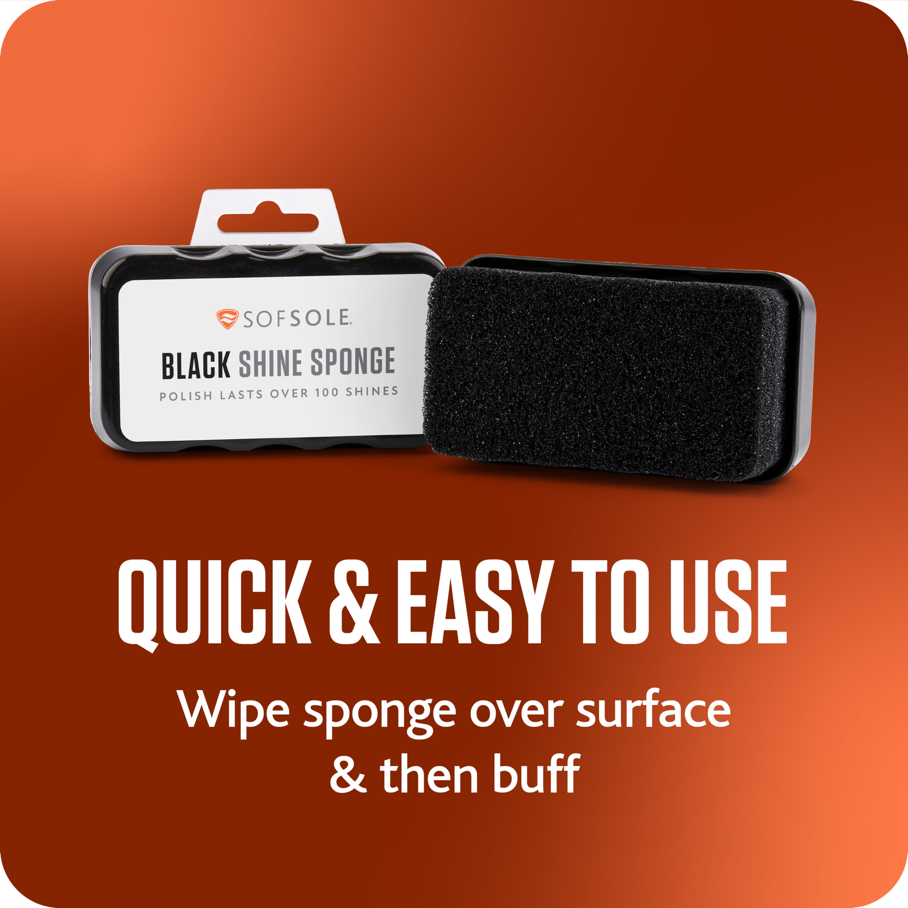 Sof Sole Black Shoe Shine Sponge
