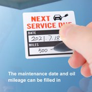 150 PCS Car Oil Change Sticker Auto Service Reminder Roll, Clear Window Lite Stock 150 Labels Next Service Due Sticker, Removable Vinyl Stickers, 2 x 2 inches