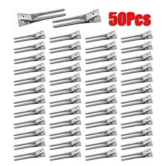 50 Piece Double Prong Hair Clips Korean Style DIY Hair Ornament Barrettes for Women Girls Hair Styling Accessories