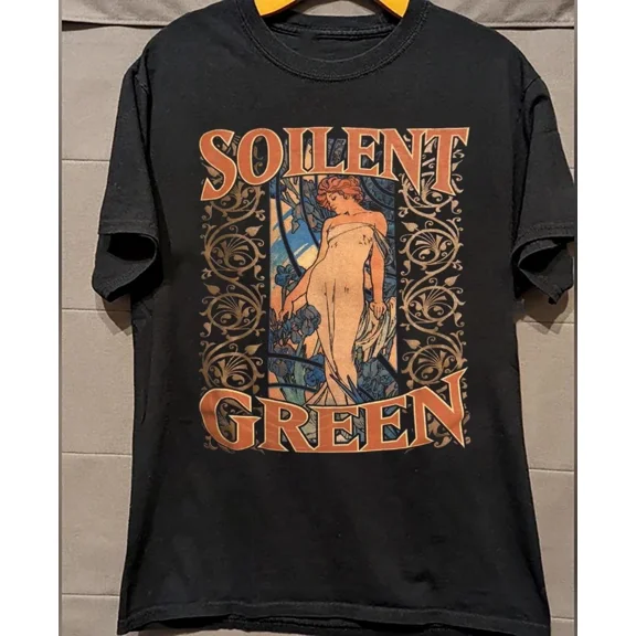 Reprint Rare VINTAGE Soilent Green Band Sewn Mouth Secrets T Shirt Size S-5XL