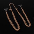 thumbnail image 4 of 1 par de correas de de hombro con borlas metálicas para mujeres, Cabestro dorado Hugo Correas de sujetador de hombro, 4 of 10