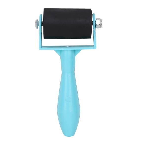 BORDSTRACT 3.5cm Rubber Roller Brayer, Plastic Handle Ink Printmaking Supplies, Art Oil Painting Tool