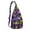 Purple-1, variant on Boho Starfish Sling Backpack – Tropical Ocean-Inspired Hiking Daypack with Watercolor Starfish and Seashells Design, Lightweight Waterproof Travel Bag for Beach, Camping, and Outdoor Use