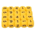 thumbnail image 2 of Set of 20pcs 6 Sides , Made of Excellent Plastic with Bright Colors and Round Corner Design, Not Easy to Wear or Fade, 1.6 X 1.6 X 1.6cm, Suitable for Board Games, Number, 2 of 7