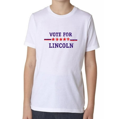 Vote for Lincoln - Vintage Best Candidate with Stars Boy's Cotton Youth