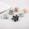 thumbnail image 4 of Camellia Flower Faux Pearl Hair Tie Ring Rope Women Elastic Ponytail Holder, 4 of 8