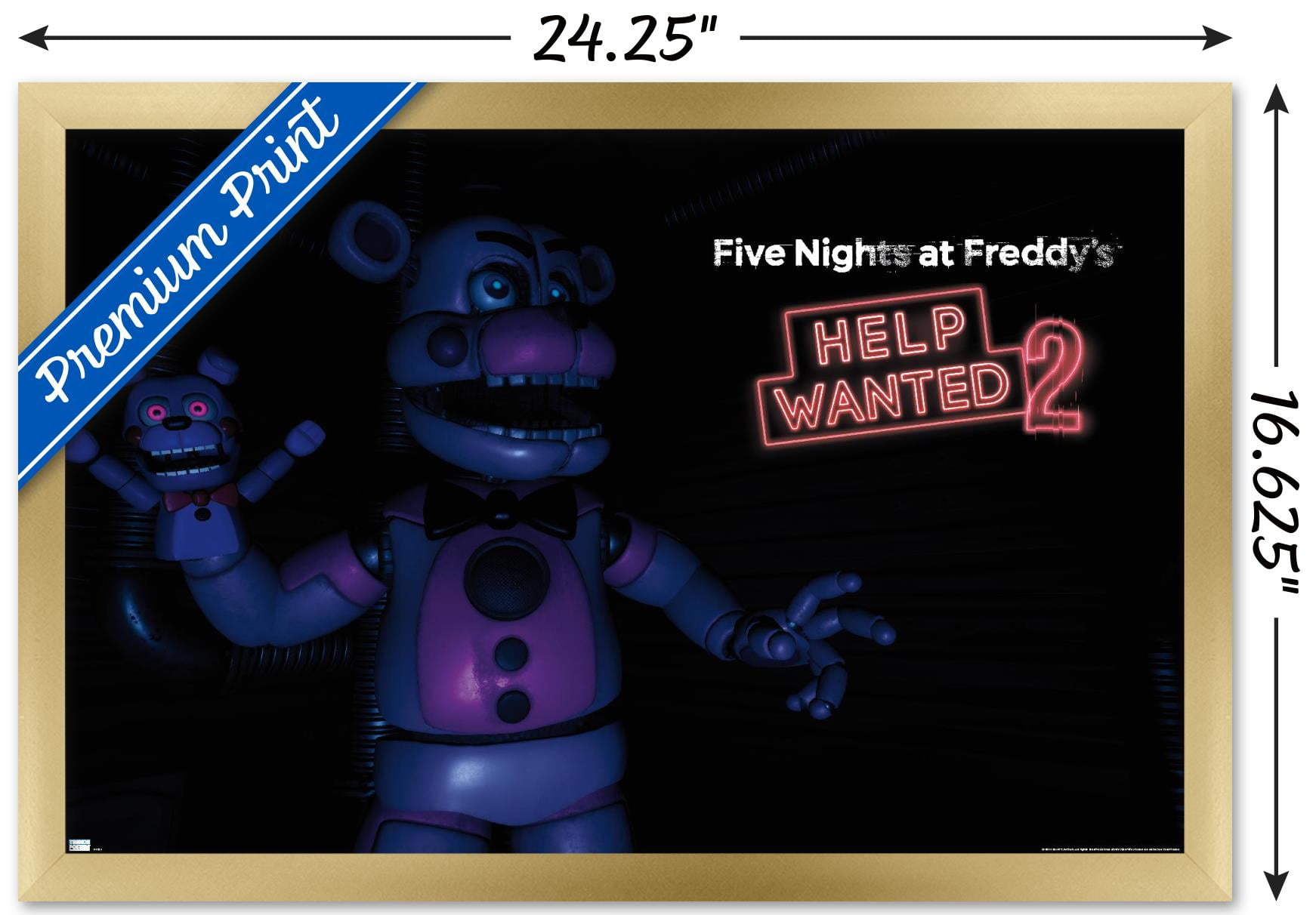 Five Nights at Freddy's: Help Wanted 2 - Funtime Freddy Wall Poster, 14.725" x 22.375" Framed