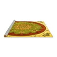 thumbnail image 2 of Ahgly Company Machine Washable Indoor Square Medallion Yellow Traditional Area Rugs, 4' Square, 2 of 4