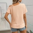 thumbnail image 6 of Annhoo Womens off Shoulder Tops Criss-Cross Casual Short Sleeve Tunics Summer Vacation Going out Blouses, 6 of 7