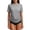 Gray, variant on Womens Swim Shirts with Side Drawstring Sun Protection Short Sleeve Rash Guard Crew Neck Quick Dry Beach Surf Workout Tops Pink 2XL