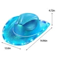 thumbnail image 3 of Diademas para mujer, diadema cuadrada para fiesta, sombrero grande colorido con luces, sombrero de estilo compuesto para fiesta, festival con luces, sombrero de vaquero colorido de EVA, sombrero de va, 3 of 5