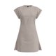 thumbnail image 4 of 2025 Vestido ajustado plisado liso para mujer: cuello en V, manga corta, largo mini con diseño acanalado sin costuras., 4 of 5