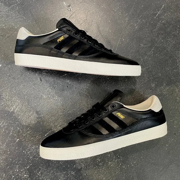 Ad-id-as Puig Indoor Men’s Athletic Shoe Black Sneakers Leather Footwear #745