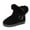 Black, variant on Casual Ankle Boots for Girls Slip-On Soft Boots with Flat Sole Fleece Lined Faux Fur Comfy Winter Footwear Winter Fashion Footwear Foe Little And Big Girls