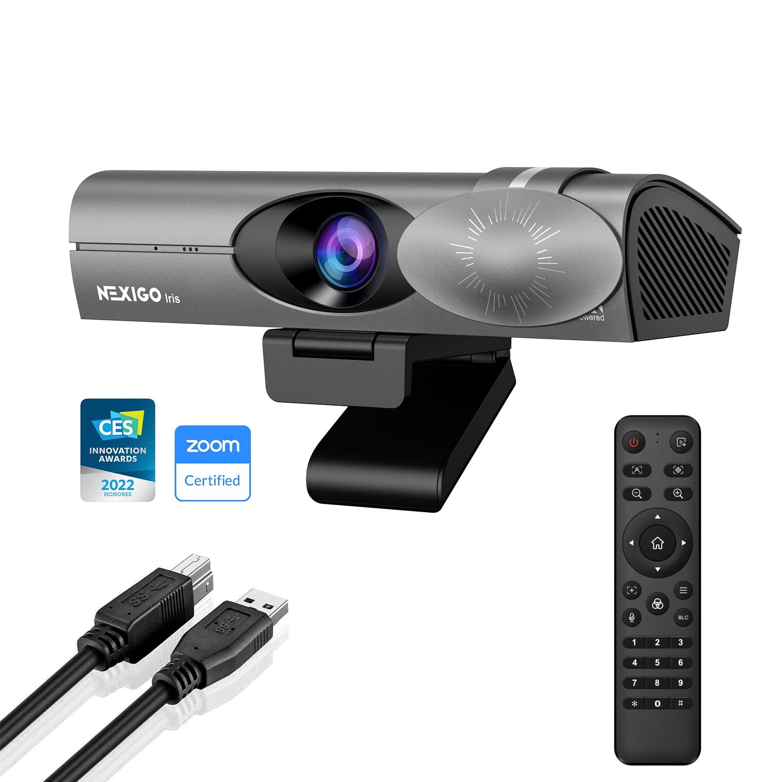 NexiGo Iris, cámara web 4K con IA y sensor de 1/1.8